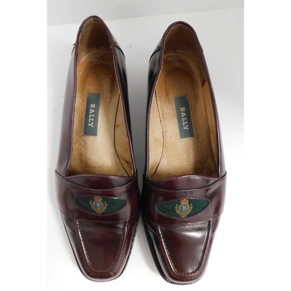 Bally Licencia Burgundy Leather Loafers 6.5 M‎